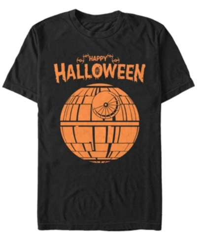 Fifth Sun Star Wars Men's Death Star Happy Halloween Short Sleeve T-shirt In Black