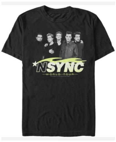 Fifth Sun N'sync Men's World Tour Portrait Short Sleeve T-shirt In Black