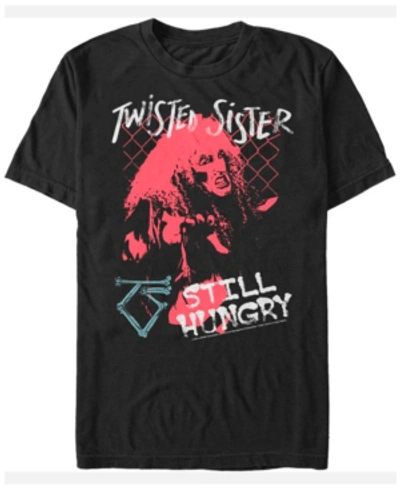 Fifth Sun Twisted Sister Men's Still Hungry Portrait Short Sleeve T-shirt In Black