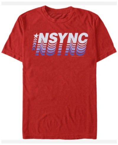 Fifth Sun N'sync Men's Pop Star Gradient Logo Short Sleeve T-shirt In Red