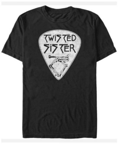 Fifth Sun Twisted Sister Men's Guitar Pick Logo Short Sleeve T-shirt In Black