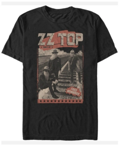Fifth Sun Zz Top Men's Tres Hombres Since '69 Poster Short Sleeve T-shirt In Black