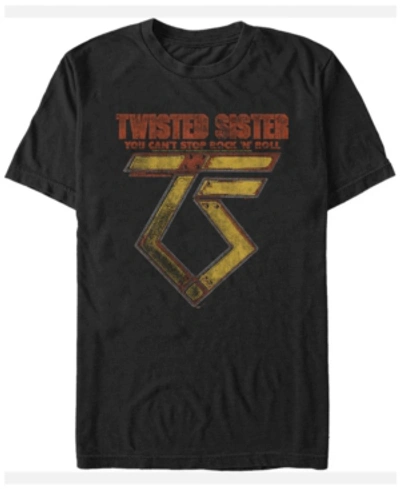 Fifth Sun Twisted Sister Men's Metal Rock N Roll Logo Short Sleeve T-shirt In Black