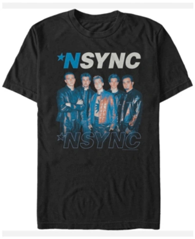 Fifth Sun N'sync Men's Pop Star Style Poster Short Sleeve T-shirt In Black