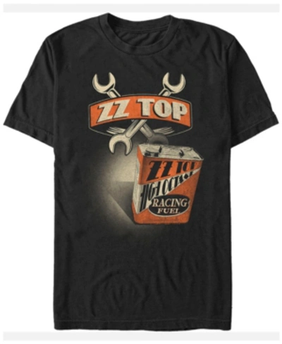 Fifth Sun Zz Top Men's Racing Fuel Oil Can Logo Short Sleeve T-shirt In Black
