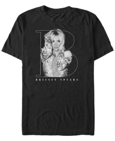 Fifth Sun Britney Spears Men's Big B Logo Portrait Short Sleeve T-shirt In Black