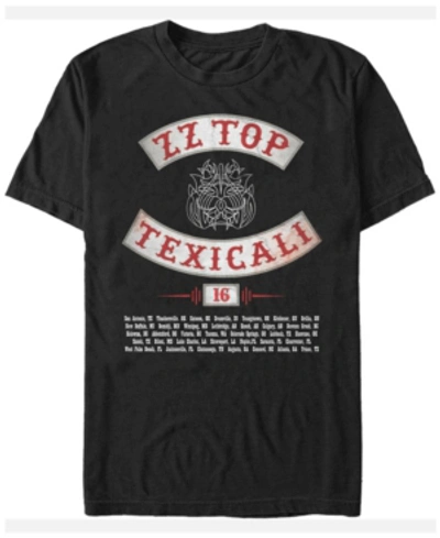 Fifth Sun Zz Top Men's Texicali Tour Short Sleeve T-shirt In Black