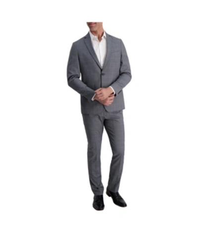 Louis Raphael Stretch Windowpane Slim Fit Suit Separate Jacket In Med Grey