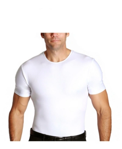 Instaslim Men's Big & Tall Insta Slim Compression Short Sleeve Crew-neck T-shirt In White