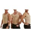 INSTASLIM INSTA SLIM MEN'S 3 PACK COMPRESSION MUSCLE TANK T-SHIRTS