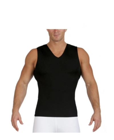 Instaslim Insta Slim Men's Compression Sleeveless V-neck T-shirt In Black