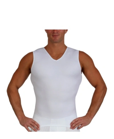 Instaslim Insta Slim Men's Compression Sleeveless V-neck T-shirt In White