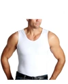 Instaslim Men's Big & Tall Insta Slim Compression Muscle Tank Top In White