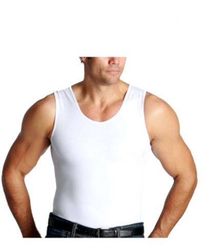 Instaslim Men's Big & Tall Insta Slim Compression Muscle Tank Top In White