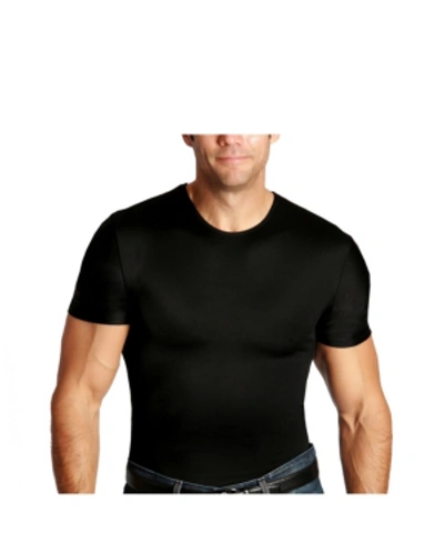 Instaslim Men's Big & Tall Insta Slim Compression Short Sleeve Crew-neck T-shirt In Black