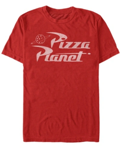 Fifth Sun Men's Pizza Planet Short Sleeve Crew T-shirt In Red