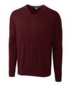 Cutter & Buck Cutter And Buck Men's Big And Tall Lakemont V-neck Sweater In Burgundy