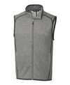 Cutter & Buck Mainsail Sweater-knit Mens Big And Tall Full Zip Vest In Gray