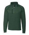 Cutter & Buck Mainsail Sweater-knit Mens Big And Tall Half Zip Pullover Jacket In Green