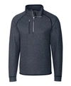 Cutter & Buck Mainsail Sweater-knit Mens Big And Tall Half Zip Pullover Jacket In Blue