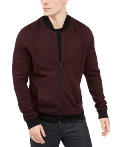 Alfani Men's Zip-front Sweater Jacket, Created For Macy's In Port Combo