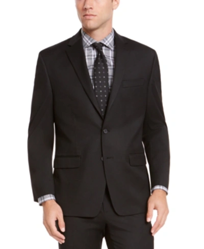 Izod Men's Classic-fit Suit Jackets In Black Solid