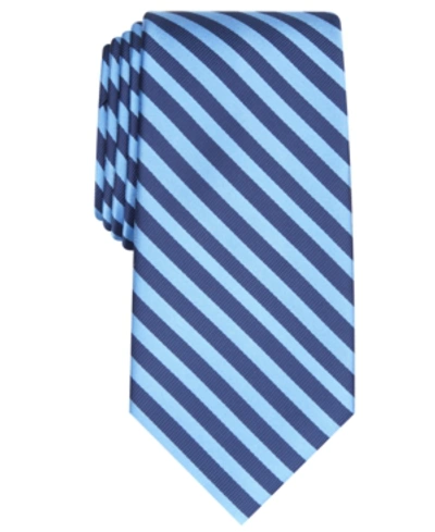 Club Room Men's Classic Stripe Tie, Created For Macy's In Navy