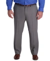 Haggar Men's Big & Tall Active Series Classic-fit Performance Stretch Dress Pants In Htr Grey