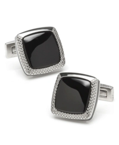 Ox & Bull Trading Co. Ox Bull & Trading Co Onyx Cushion Cufflinks In Black