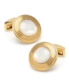 Ox & Bull Trading Co. Ox Bull & Trading Co Round Cufflinks In White