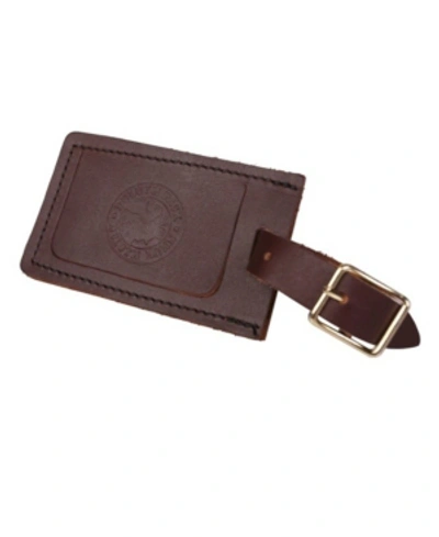 Duluth Pack Leather Luggage Tag In Dark Brown