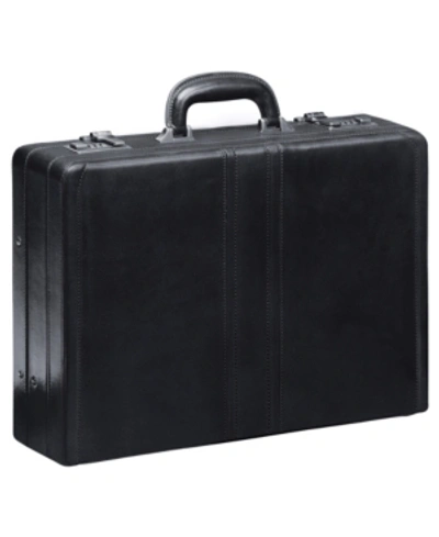 Mancini Signature Collection Luxurious Expandable Attache Case In Black