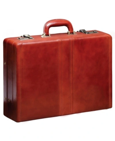 Mancini Signature Collection Luxurious Expandable Attache Case In Brown