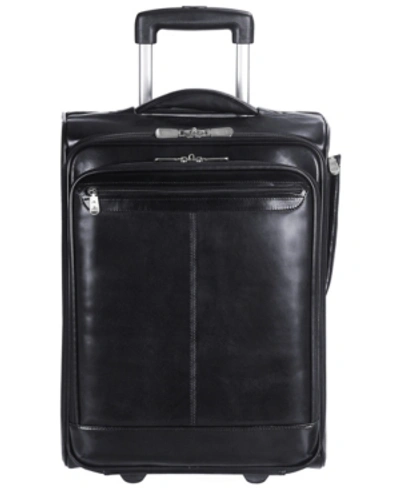 Mancini Signature Collection Wheeled Laptop And Tablet Briefcase In Black