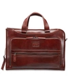 Mancini Vanizia Collection Top Zippered Single Compartment Laptop And Tablet Briefcase In Brown