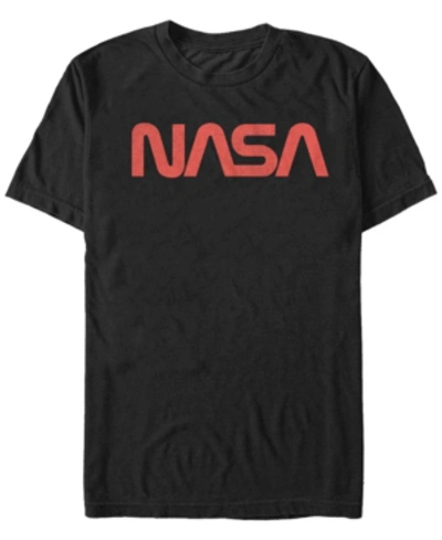 Fifth Sun Nasa Men's Simple Logo Short Sleeve T- Shirt In Black