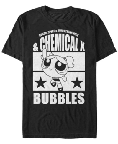 Fifth Sun Men's Powerpuff Girls Bubbles Short Sleeve T- Shirt In Black