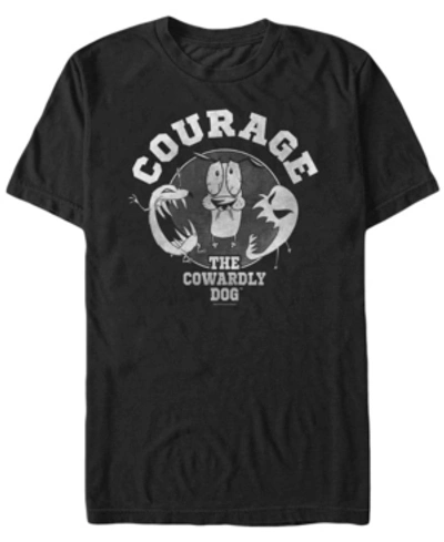 Fifth Sun Men's Courage The Cowardly Dog Ghostly Pair Short Sleeve T- Shirt In Black