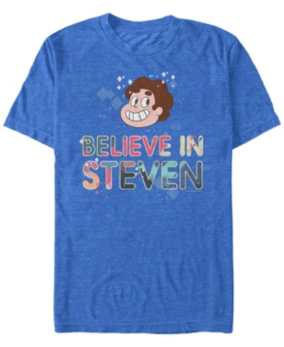 Fifth Sun Men's Steven Universe Believe In Gems Short Sleeve T- Shirt In Royal Blue