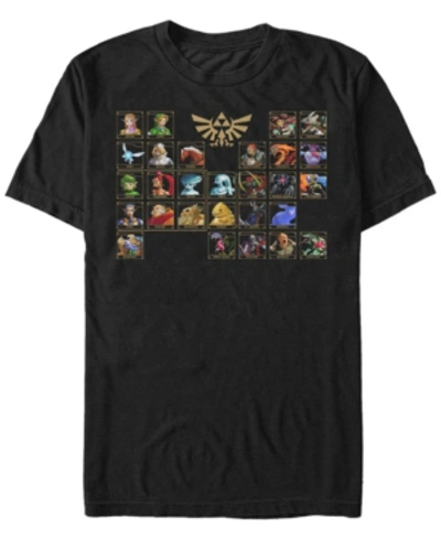 Fifth Sun Men's Legend Of Zelda Ocarina Of Time Periodic Short Sleeve T- Shirt In Black