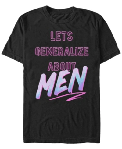 Fifth Sun Men's Lets Generalize About Men Short Sleeve T- Shirt In Black