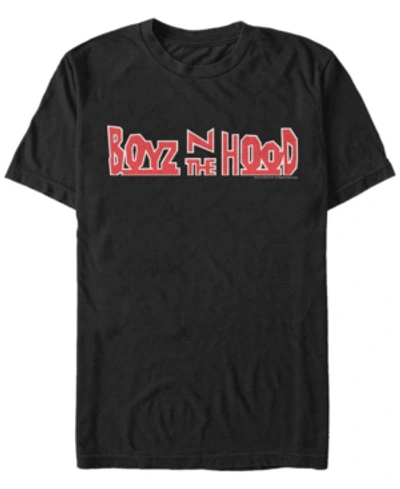 Fifth Sun Boys N The Hood Men's Red Movie Logo White Outline Short Sleeve T- Shirt In Black