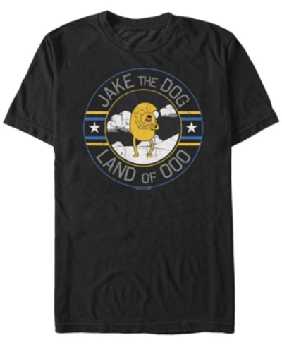 Fifth Sun Men's Adventure Time Jake The Dog Land Of Ooo Short Sleeve T- Shirt In Black