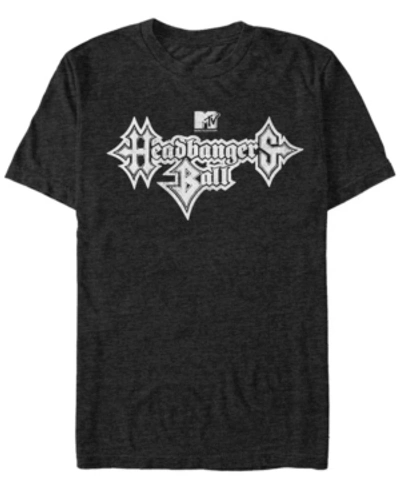 Fifth Sun Men's Headbangers Ball Metal Text Short Sleeve T- Shirt In Black