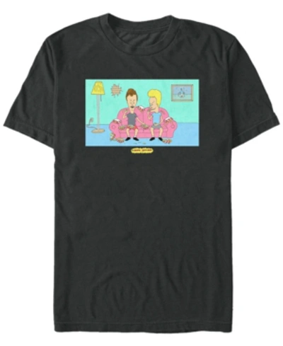 Fifth Sun Men's Beavis And Butthead Couch Duo Short Sleeve T- Shirt In Black