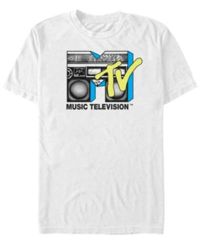 Fifth Sun Men's Logo Black And Yellow Boombox Short Sleeve T- Shirt In White