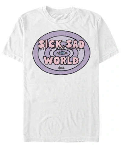 Fifth Sun Men's Pastel Sick Sad World Eye Logo Short Sleeve T- Shirt In White