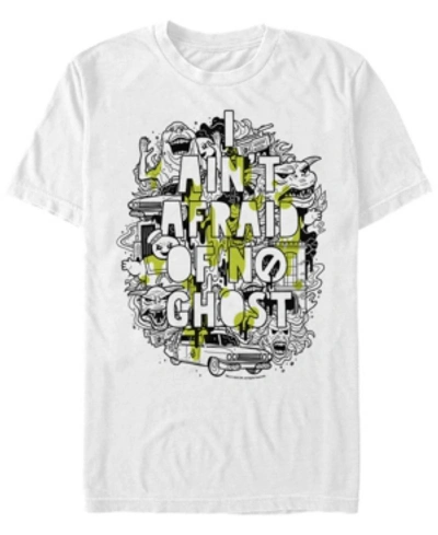 Fifth Sun Men's Ain't Afraid Collage Slim Drip Poster Short Sleeve T- Shirt In White
