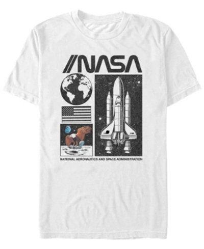 Fifth Sun Nasa Men's National Aeronautics And Space Administration Short Sleeve T- Shirt In White