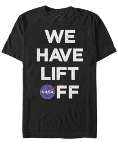 Fifth Sun Nasa Men's We Have Lift Off Text Short Sleeve T-shirt In Black